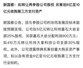 新國(guó)都斥資10億收購(gòu)支付牌照，加速布局計(jì)算機(jī)軟硬件一體化生態(tài)